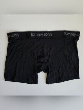 Men's Tommy John Boxer Briefs Underwear Black Size L